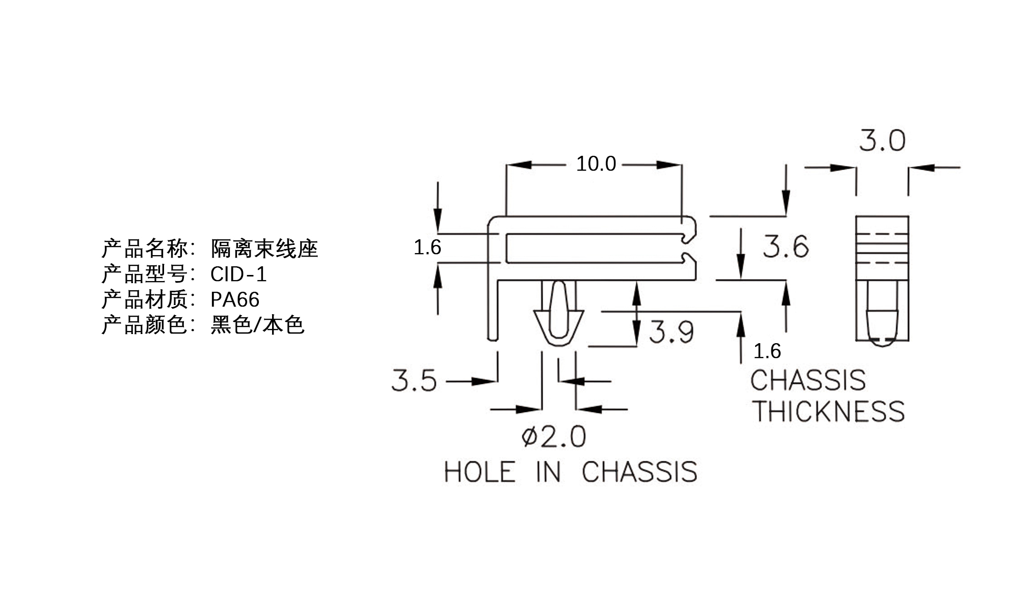 隔离束线座 CID-1